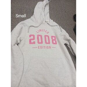 Limited 2008 Edition Hoodie- Grey with Pink Font